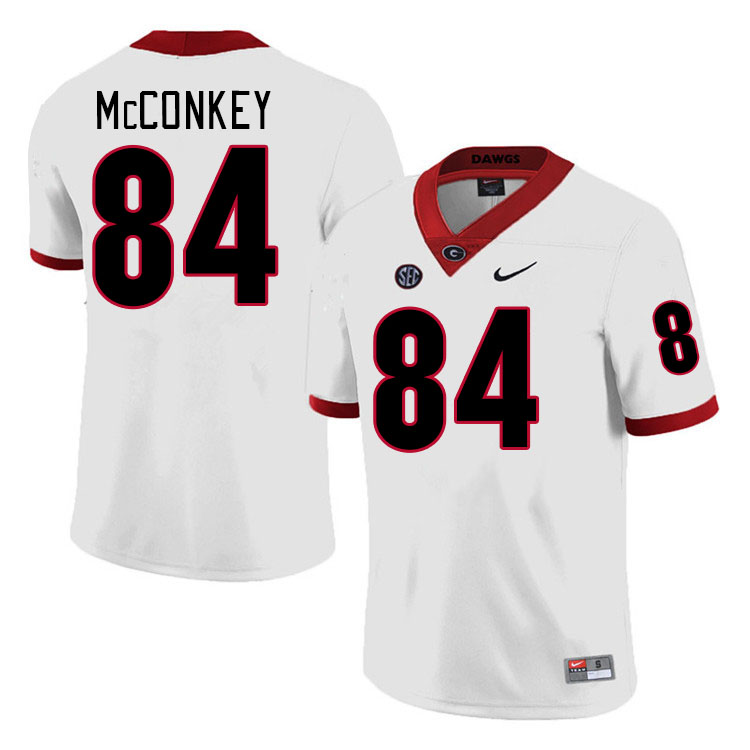 #84 Ladd McConkey Georgia Bulldogs Jerseys Football Stitched-Retro White
